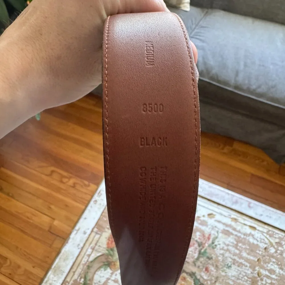 Coach Black Leather Belt Size Medium 8500 Series